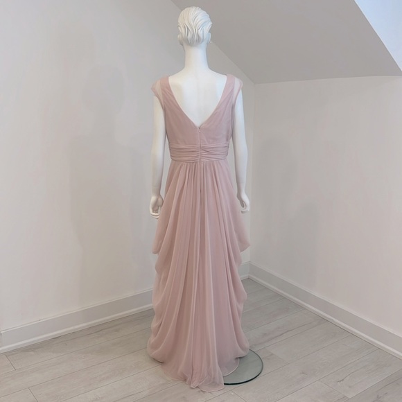 NWT SAMPLE LELEA ROSE LR200 size 12 Blush (Pink) Crinkle Chiffon. Pristine - Picture 4 of 7